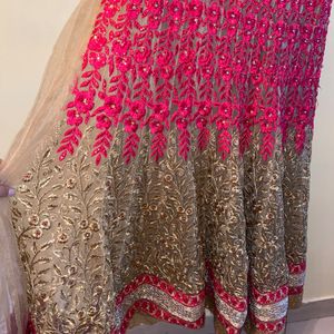 Pink & Gold Designer Kurta Lehenga ✨