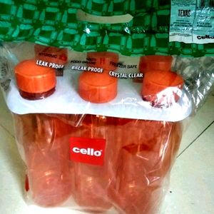 Brand New Cello Water Bottle Set Of 6