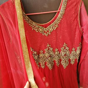 Maroon Heavy Anarkali Suit.