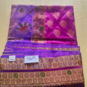 Delicate Touch of Madhubani Cotton Silk Saree