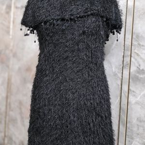 Black Furry Dress 👗