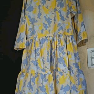 Floral Print Casual Dress (Size: XL)