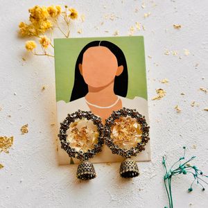 Resin  Flower 🌼Jhumka