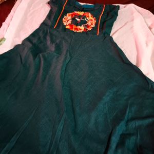 Round Kurti With Hand Embroidery