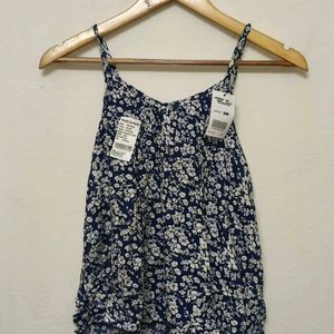 Trendy New White Floral Cami Crop Top For Women
