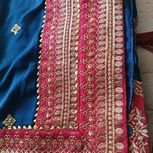 Blue Heavy Work Saree