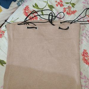 Beige Tube Top With Double Strips(Never Worn)