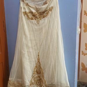 Party Wear Lehanga Gown With Skirt Combo