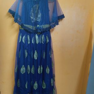 Gown With Shrug  For Party