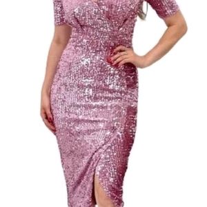 Women Bodycon Pink Dress