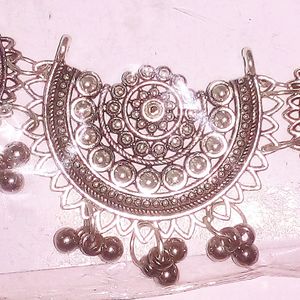 Oxidised matte Finish Jhumka & Choker (Pack Of 2)