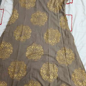 Kurti For Daily Wear Golden Brown Colour (XL SIZE)