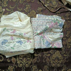 Hand Kantha Work  2 Pc Kurta Set