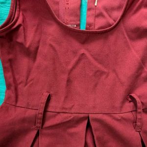 Girls Maroon School Uniform 2 Sets