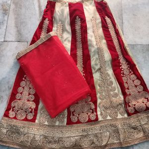 Brand New Unstiched Shadi/Partywear Red Lehenga