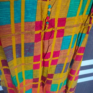 Multicolour Sleeveless Kurti