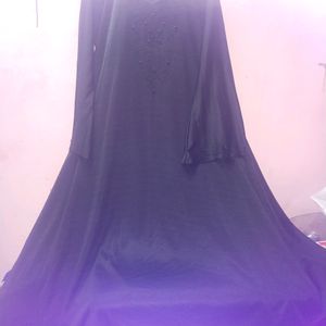 Peals N Stone Work Burqa Dupatta Free