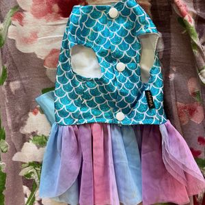 New Kutkut Puppy Frock Mermaid Design Small Size