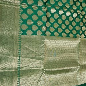 green Banarsi Sari