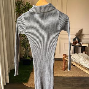 High Neck Sweater Dress