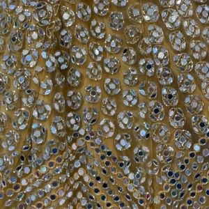 Golden Heavy Full Mirror Worked Lehenga