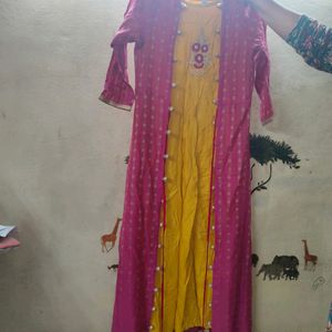 Chanderi Shrug Designer Kurti