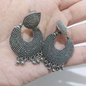 Silver Oxidised Earrings