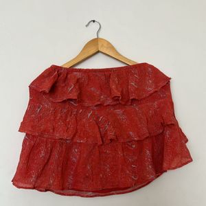 Cotton Frill Mini Skirt