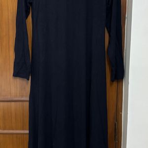 Black Long Dress With High Neck