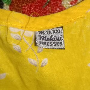 Womens Yellow Floral Shirt