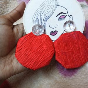 handmade Royal looking red earring ❤️