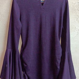 Stylish Women's Fancy Top Full-sleeve Purple 💜