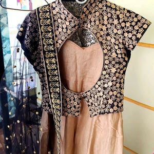 Designer Gown With Jacket And Heavy Duppatta