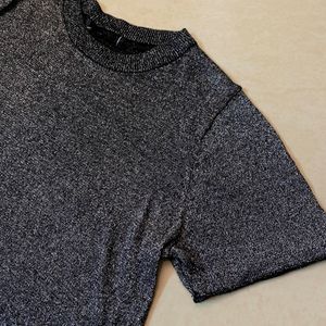 Zara Metallic Boxy Top (Without Label)