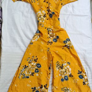 Yellow Floral Jumpsuit