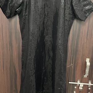 Black Sequence MIDI Dress For Women