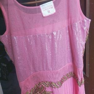 Party Wear Baby Pink Gown Fixed Price