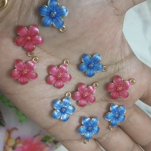 Flower Charms 10 Pcs