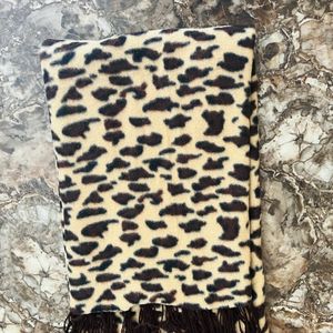 Leopard Print Woollen Stole