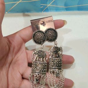 Pack Of 2 Oxidised Earrings For women