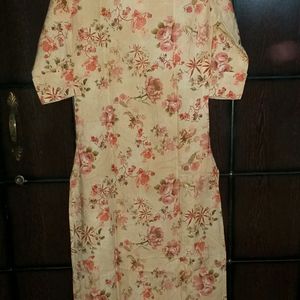 Cream Floral Kurta