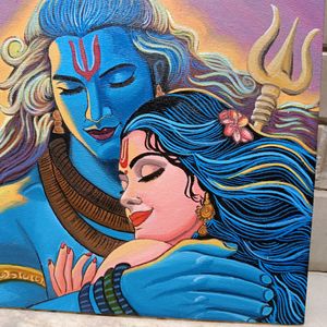 Shiv Parvati Canvas Painting