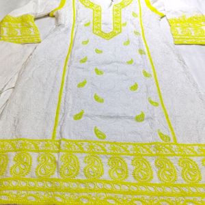 Chikankari Work Kurti And Pencil Pant