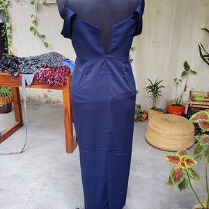 Forever New Women Navy Blue Wrap Dress