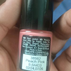 On Colour Nail Polish Peach Pink Shade