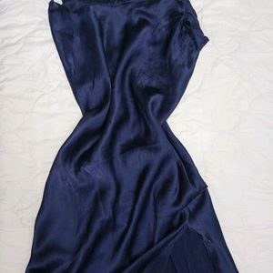 Royal Blue Satin Dress