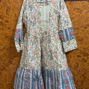 Multicoloured Boho Dress With Belt