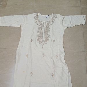 Best embroidery white kurti