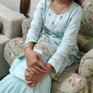 Sea Green Ethnic Dress