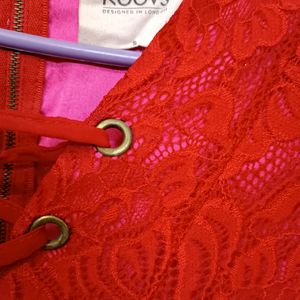 Koovs Red Dress